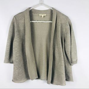 EILEEN FISHER | Womens Tan Small Crop Cardigan